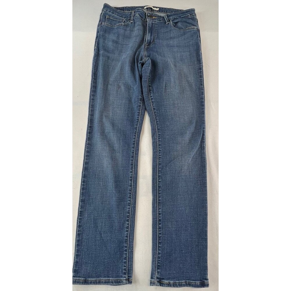 Levis Womens Size 12 Medium Wash 5 Pocket Stretch Denim Mid Rise Skinny Jeans